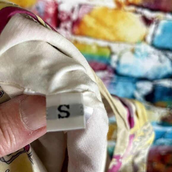 Margaret Olery Silk Blend floral Print Sleeveless Dress Size Small - Picture 9 of 10